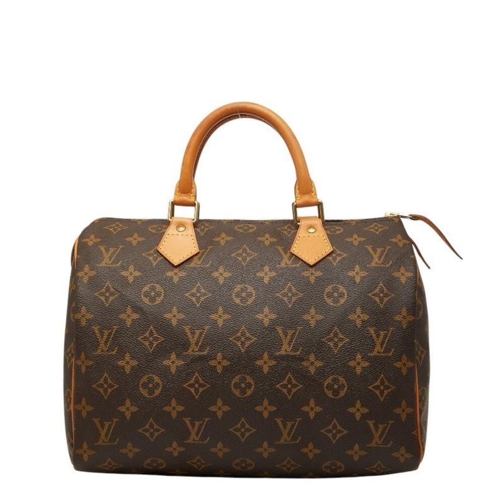 Louis Vuitton Monogram Speedy 30 Handbag Brown